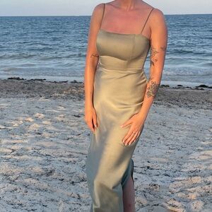 True sage, Maxine bridesmaids dress